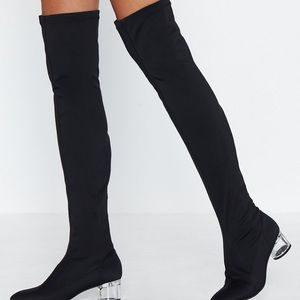 Heart of Glass Over-the-Knee Boot Nasty Gal